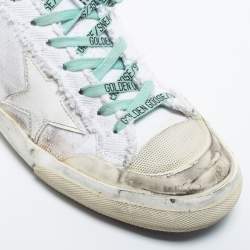 Golden Goose White Canvas Super Star Low Top Sneakers Size 44