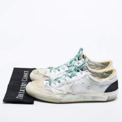 Golden Goose White Canvas Super Star Low Top Sneakers Size 44