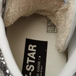 Pre Owned Golden Goose White Leather Sky Star Sneakers Size 40