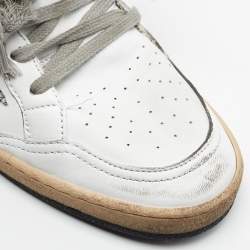 Pre Owned Golden Goose White Leather Sky Star Sneakers Size 40