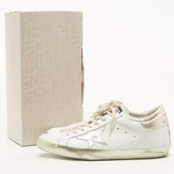 Golden Goose White Leather Superstar Low Top Sneakers Size 45 