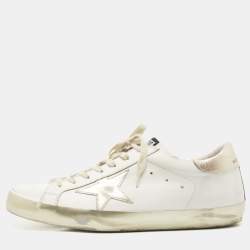 Golden Goose White Leather Superstar Low Top Sneakers Size 45 