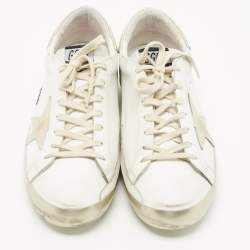 Golden Goose White Leather Superstar Low Top Sneakers Size 45 