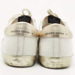 Golden Goose White Leather Superstar Low Top Sneakers Size 45 