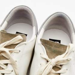 Pre Owned Golden Goose White/Grey Suede Superstar Low Top Sneakers Size 44