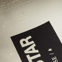 Pre Owned Golden Goose White Leather and Croc Embossed Superstar Sneaker Mules Size 39