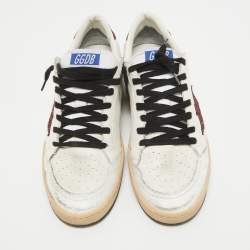 Pre Owned Golden Goose White Leather Ballstar Lace Up Sneakers Size 40