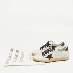 Pre Owned Golden Goose White Leather Ballstar Lace Up Sneakers Size 40