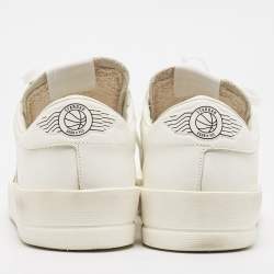 Pre Owned Golden Goose White Leather Stardan Lace Up Sneakers Size 41