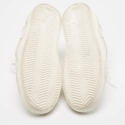 Pre Owned Golden Goose White Leather Stardan Lace Up Sneakers Size 41