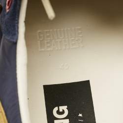 Golden Goose Navy Blue Nylon and Suede Lace Up Sneakers Size 46