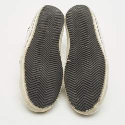 Golden Goose White Leather and Suede Superstar Low Top Sneakers Size 43