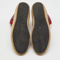 Golden Goose Burgundy Suede and Metallic Mesh Mid Star Sneakers Size 42