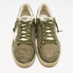 Golden Goose Green Nubuck Leather Superstar Sneakers Size 44