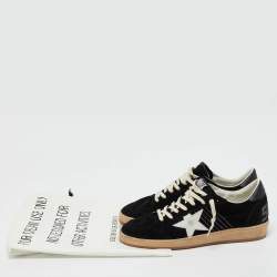 Golden Goose Black Suede and Mesh Stardan Low Top Sneakers Size 43