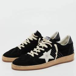 Golden Goose Black Suede and Mesh Stardan Low Top Sneakers Size 43