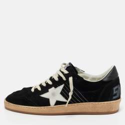 Golden Goose Black Suede and Mesh Stardan Low Top Sneakers Size 43