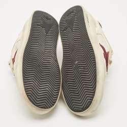Golden Goose White/Purple Suede and  Leather Stardan Lace Up Sneakers Size 43