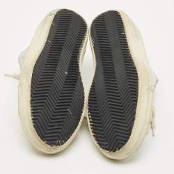 Pre Owned Golden Goose Two Tone Leather Super Star Sneakers Size 39