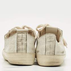 Pre Owned Golden Goose Two Tone Leather Super Star Sneakers Size 39