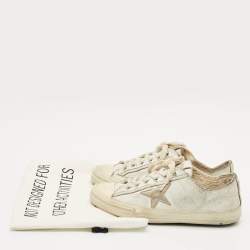 Pre Owned Golden Goose Two Tone Leather Super Star Sneakers Size 39