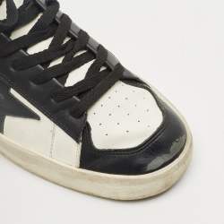Pre Owned Golden Goose Black/White Leather Stardan Low Top Sneakers Size 42