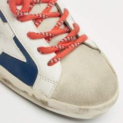 Pre Owned Golden Goose Multicolor Leather And Suede Superstar Low Top Sneakers Size 42