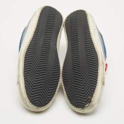 Pre Owned Golden Goose Multicolor Leather And Suede Superstar Low Top Sneakers Size 42