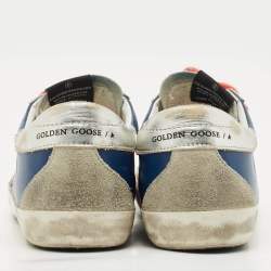 Pre Owned Golden Goose Multicolor Leather And Suede Superstar Low Top Sneakers Size 42