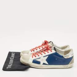 Pre Owned Golden Goose Multicolor Leather And Suede Superstar Low Top Sneakers Size 42