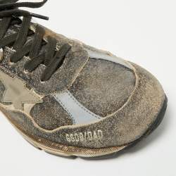 Pre Owned Golden Goose Two Tone Suede and Leather Running Dad Sneakers Size 38