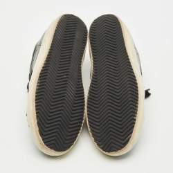 Pre Owned Golden Goose Black Suede and Leather Superstar Low Top Sneakers Size 39