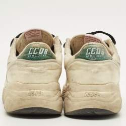 مملوكة مسبقًا حذاء رياضي غولدن غوس جلد ورباط كريمي للجري مقاس 43