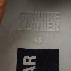 Pre Owned Golden Goose Superstar Size 44 White/Grey Leather and Suede Lace Up Sneakers