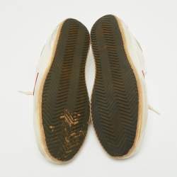 Pre Owned Golden Goose Super Star Size 39 Grey/White Leather and Suede Lace Up Sneakers