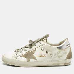 Pre Owned Golden Goose Superstar Size 39 Tricolor Leather Suede Low Top Sneakers
