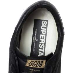 Pre Owned Golden Goose Black Nubuck And Yellow Leather Hi Star Sneakers Size 41