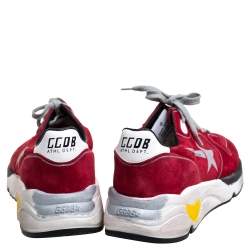 Pre Owned Golden Goose Red Suede Running Sneakers Size 41