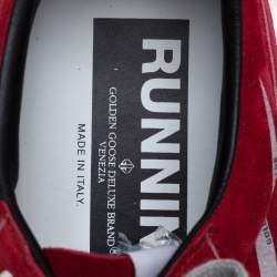 Pre Owned Golden Goose Red Suede Running Sneakers Size 41