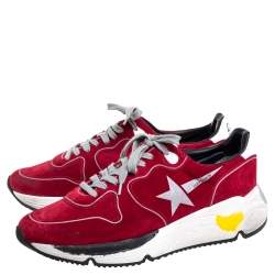 Pre Owned Golden Goose Red Suede Running Sneakers Size 41