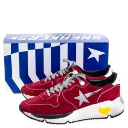 Pre Owned Golden Goose Red Suede Running Sneakers Size 41
