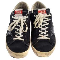 Golden Goose Blue Suede Leather Superstar Low Top Sneakers Size 43
