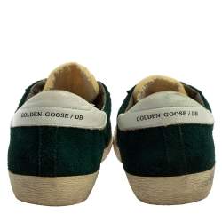 Pre Owned Golden Goose Green Suede Leather Superstar Low Top Sneakers Size 43