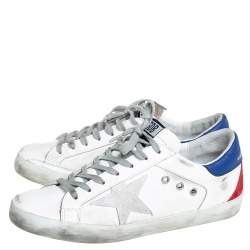 Pre Owned Golden Goose White Leather  Superstar Sneakers Size 40