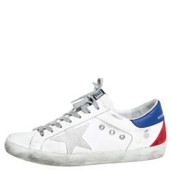 Pre Owned Golden Goose White Leather  Superstar Sneakers Size 40