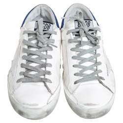 Pre Owned Golden Goose White Leather  Superstar Sneakers Size 40
