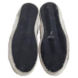 Pre Owned Golden Goose Black/Grey Suede And Leather High Top Sneakers Size 42