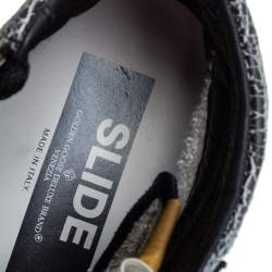 Pre Owned Golden Goose Black/Grey Suede And Leather High Top Sneakers Size 42