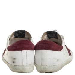 Pre Owned Golden Goose White Leather Superstar Sneakers Size 40