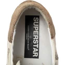 Golden Goose White/Red Leather Superstar Sneakers Size EU 46